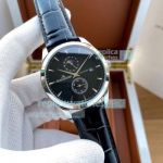 Replica Jaeger-LeCoultre Master Ultra Thin Moon Watch SS Black Dial